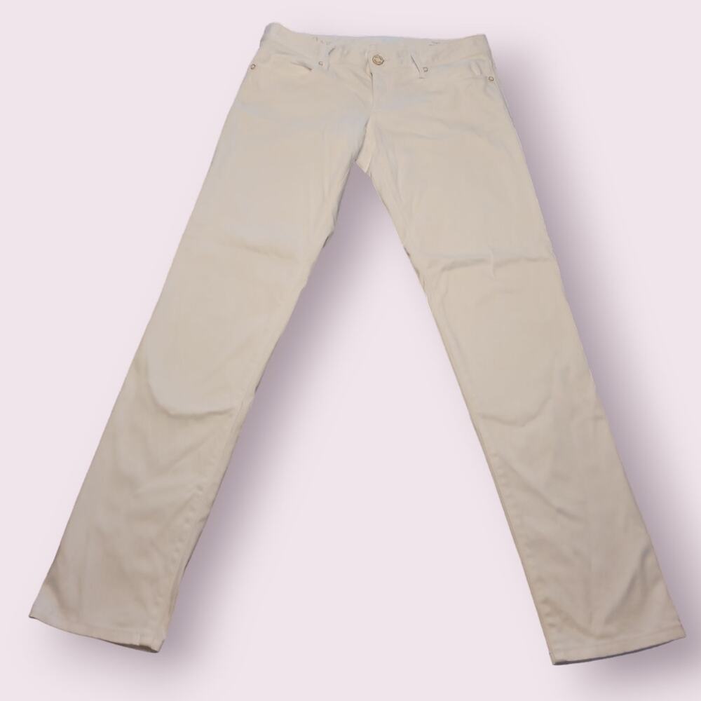 Lilly Pulitzer Worth Skinny Jeans White Preppy Denim 6